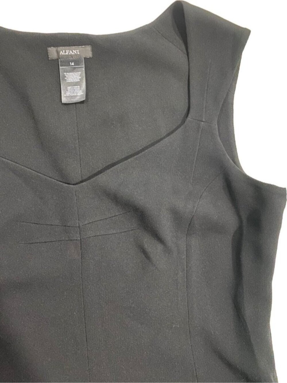 🛍️ 2/$20 ENTIRE SHOP - ALFANI LBD Sheath Little Black Dress 14 Corporate Baddie